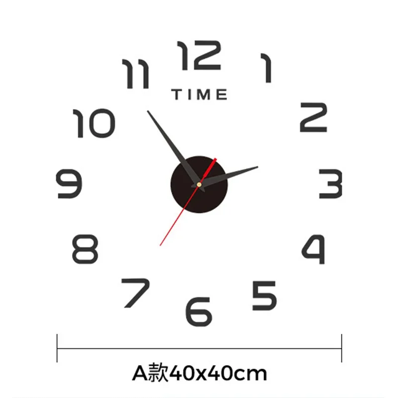 Simple Modern Design Digital DIY Clock Silent Wall Clock Room Living Wall Decoration Home Decor Punch-Free Sticker wall clock digital wall clock