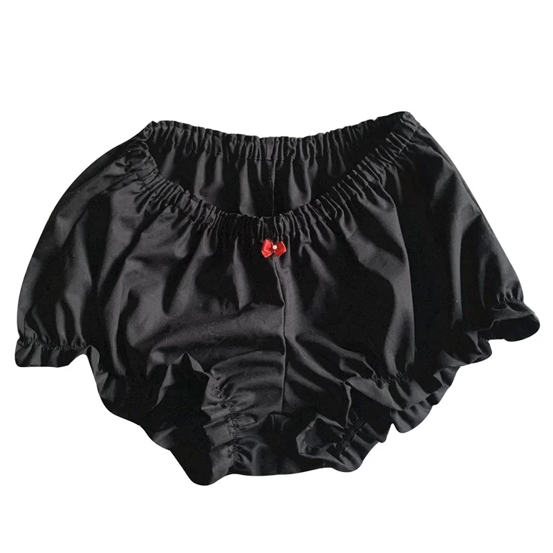 Lamuusaa Shorts y2k Women Clothes Casual Ruffle Trim/Plaid/Solid Color/Duck Print Elastic Waist Pajama Hot Pants 2000s Clothing