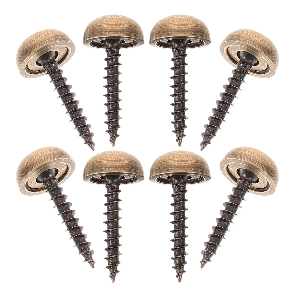 

8pcs Brass Screw Covers Mirror Screws Brass Decorative Caps Screws Crafts Fasteners Nails