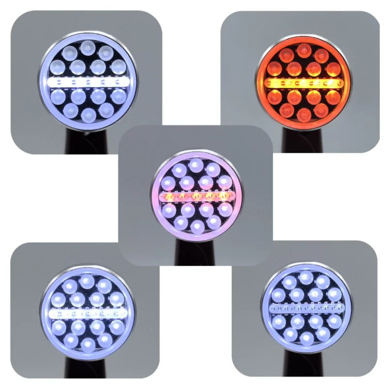 LED Front Bumper Light for Tamiya 1/14 RC Truck Scania 770s 56375 56360 Tractor Trailer Degree Collision Barrier Lamp DIY Parts 6