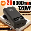 Xiaomi 200000mAh 120W Ultralarge Capacity Power Bank Fast Charging Portable Digital Display Power Bank For iPhone Samsung Huawei 1