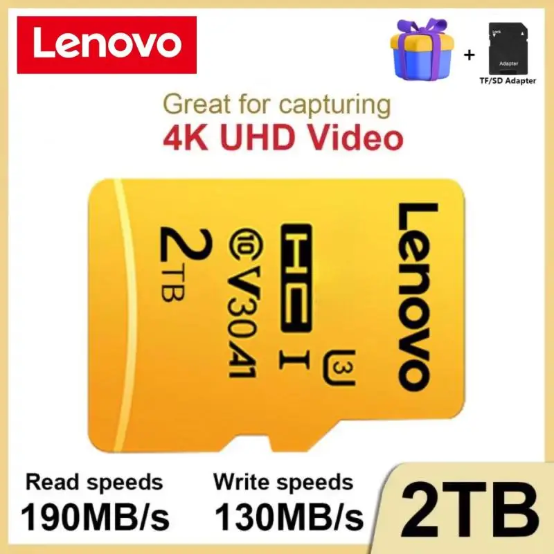 Lenovo 2TB mikro TF/SD rty Kitűnő osztályzat 10 Magas légnyomású levegő sebesség memória rty V60 128GB SD kártyák 1TB 512GB TF rty 256GB számára Nintendo Vasúti váltó drón