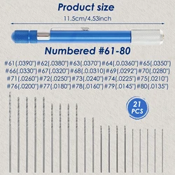 Compact Hand Drill Set with Alloy Steel Twist Bits for Crafting and DIY Projects (Set B 21PCS)