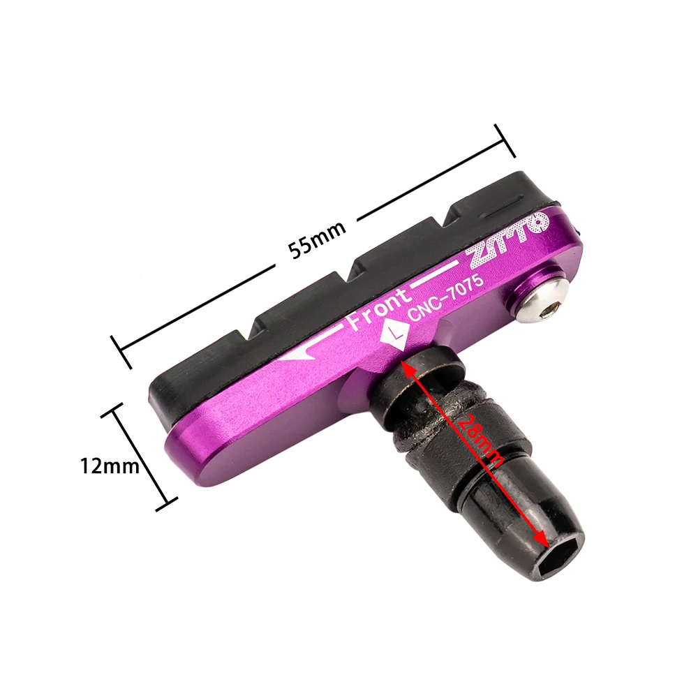 ZTTO Folding Bike Brake Pads, Wear Resistant Rubber Shoes Bicycle V Brake Shoes Pads Aluminum Alloy For BMX 14 16 18 20 Inch Rims - Image 2