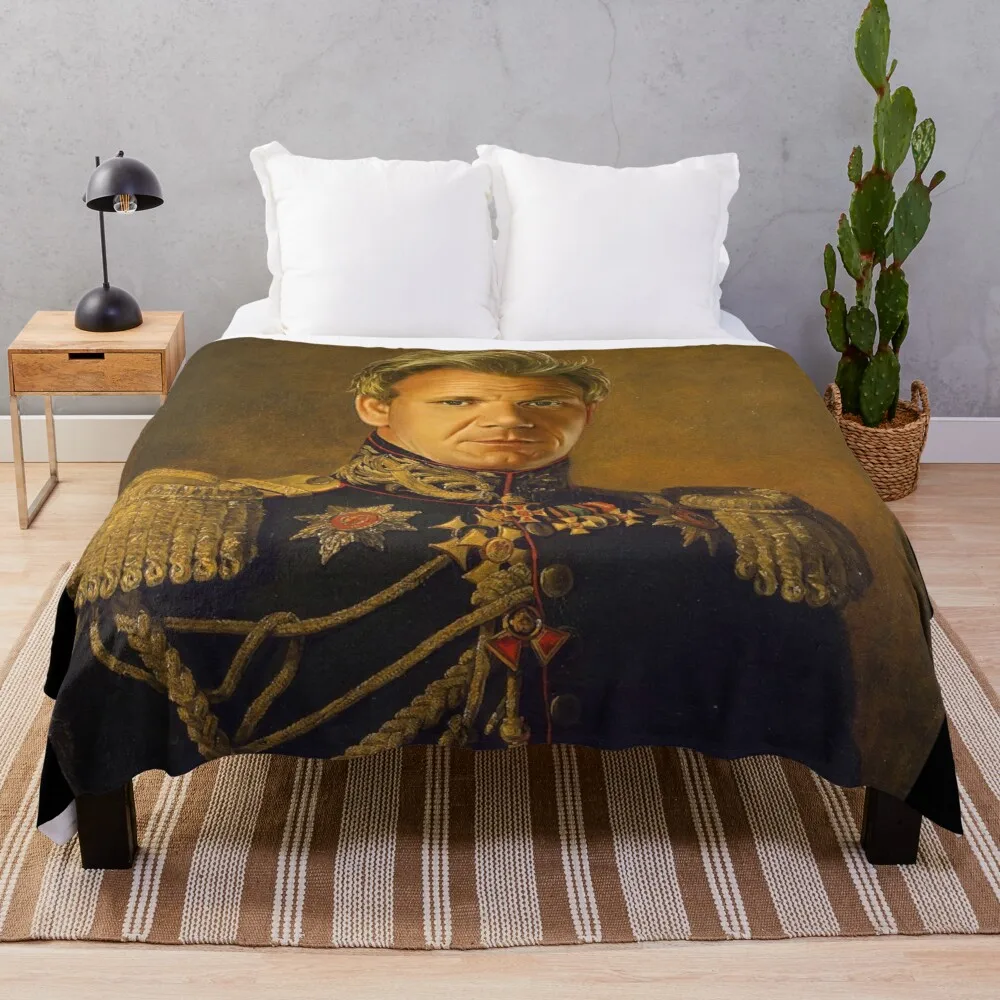 

Gordon Ramsay - replaceface Throw Blanket hairy Large knit plaid retro blankets velvet