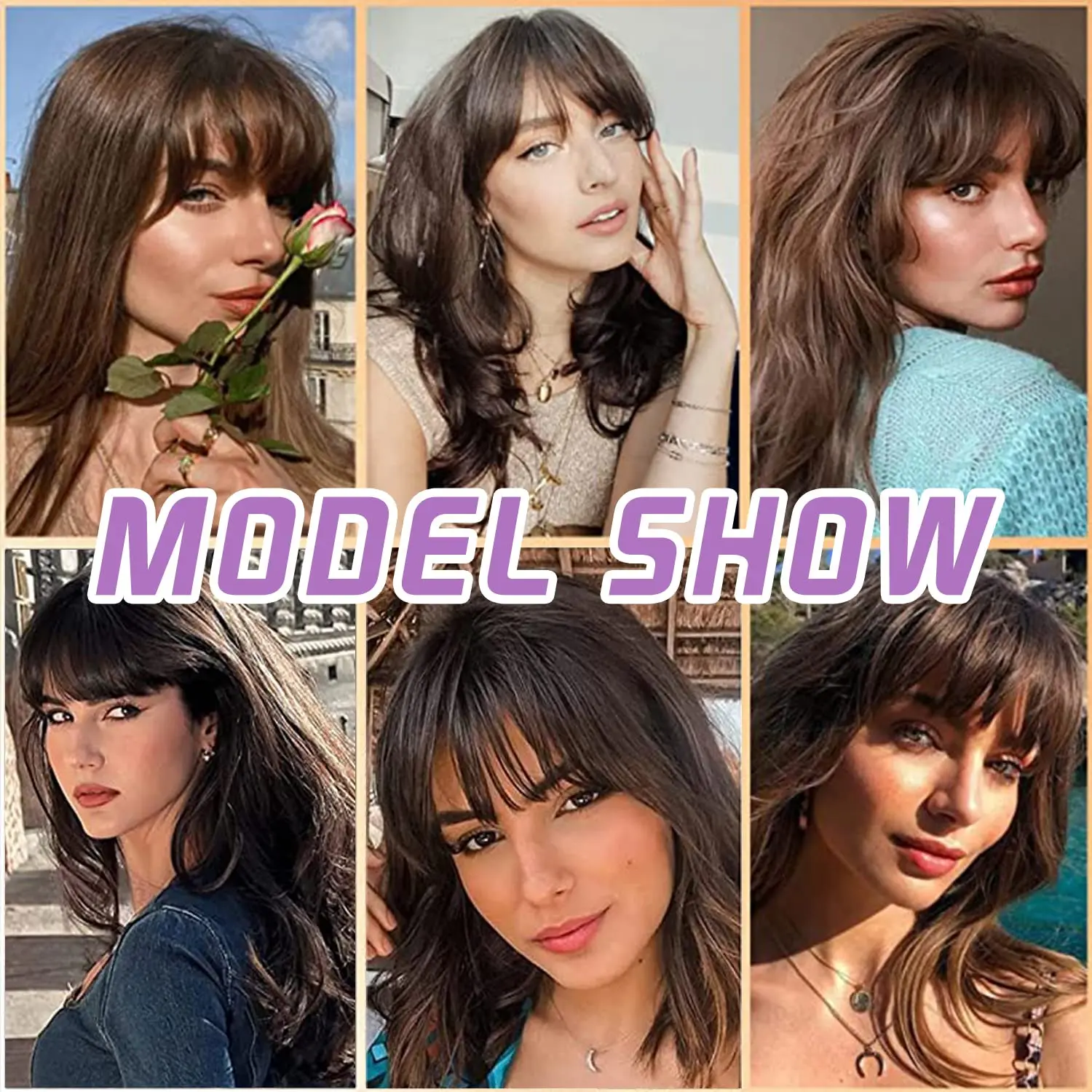 S2d8cf63a70d743c7985a46dd27d866c1Z Synthetic Hair Clip in Bangs Brown Colored Invisible Front Fringes Clip in Hair Air Bangs Natural Black Fake Hair Bangs For Girl Mallzona