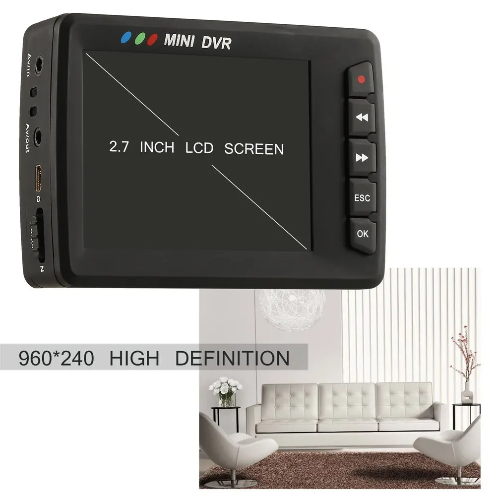 KS-750A 1080P High Definition 2.4 Inch LCD Screen Display Mini DVR With KS-303 Camera and Remote Control Max 32GB TF Card dash cam mirror