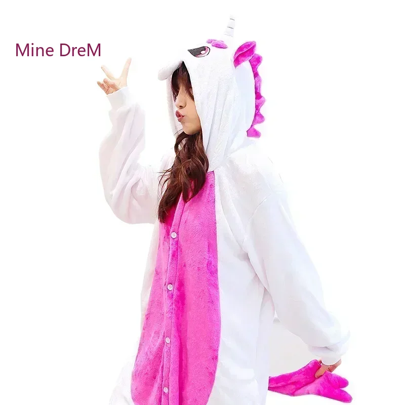 Unicorn Kigurumi Animal Onesies Pajama Girls Cosplay Costume Unicorn Jumpsuit Christmas Gif