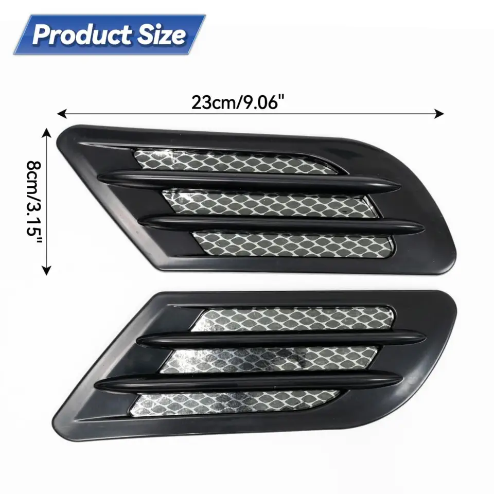 Spoiler Hole Covers Waterproof 6-Piece ABS Car Hood Vent Decals