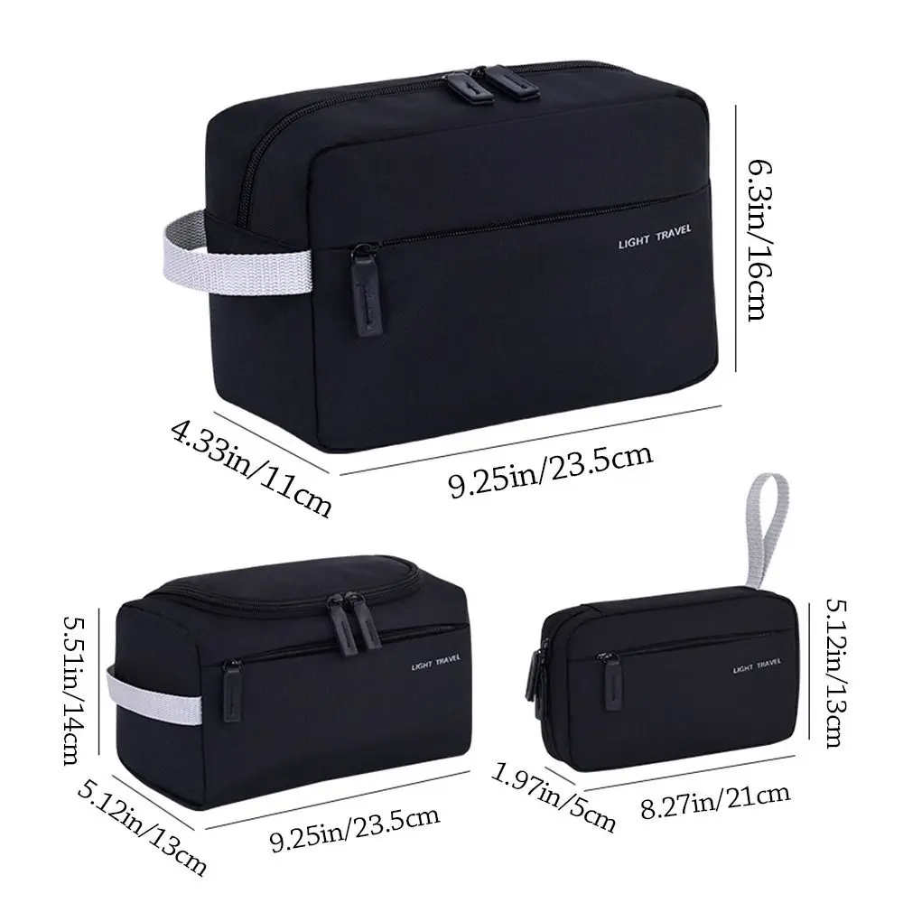 3-in-1 Travel Toiletry Bag Oxford Cloth Lightweight Waterproof Shaving Bag Makeup Bag Large-Capacity Makeup Organizer Men