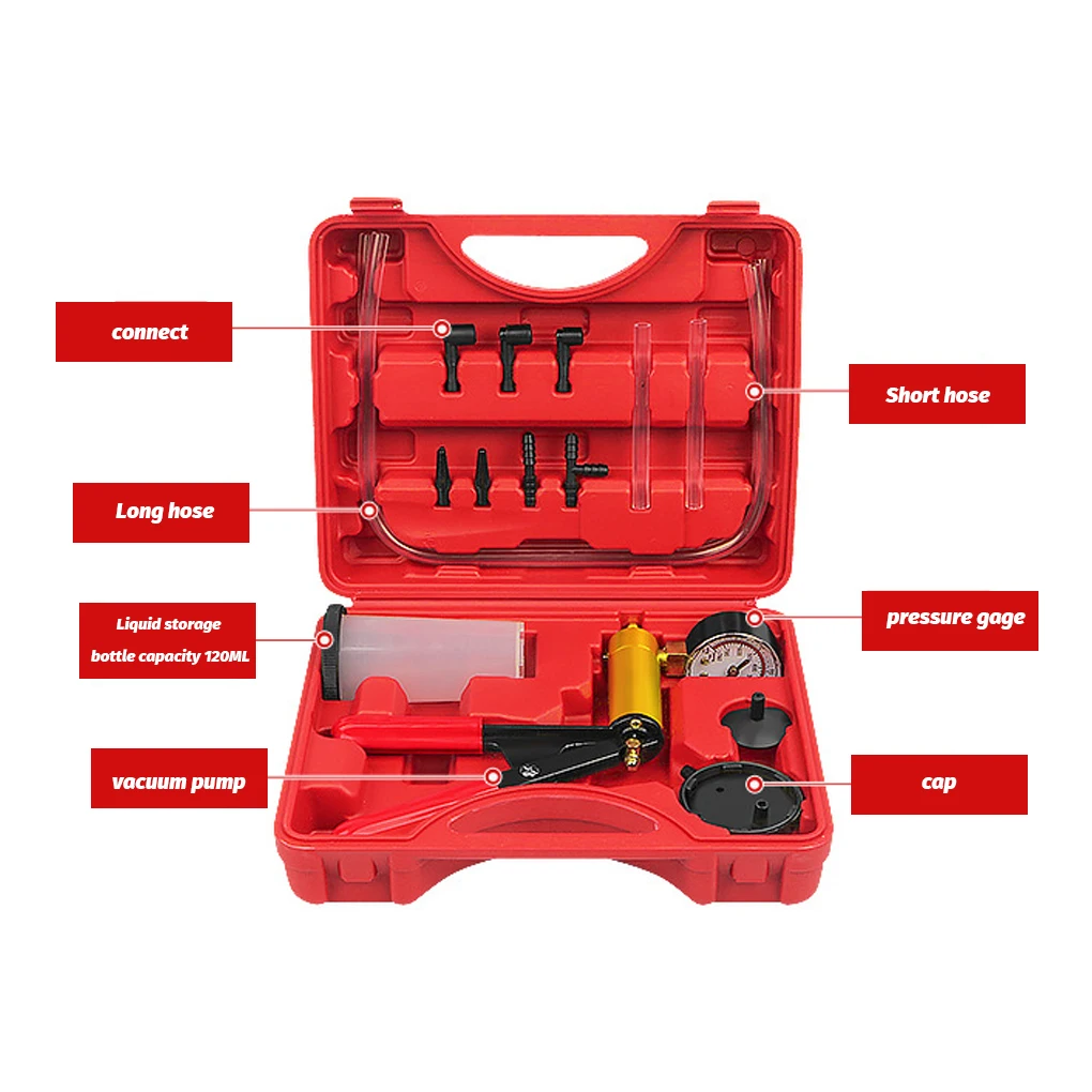 

Kit Portable Pump Set Manual Brake Tester Engine Auto Accessories