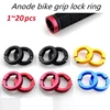1/2/4/20pcs Bike Grip Lock Ring Aluminum Alloy 8mm for Bike 22.2mm Tube Handlerbar Grip Ring Lock Bike Bar Grips Locking Ends