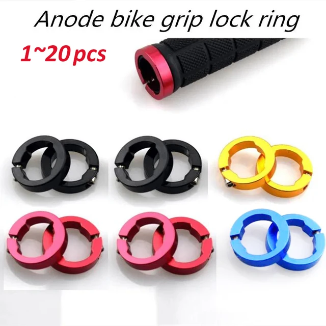 1/2/4/20pcs Bike Grip Lock Ring Aluminum Alloy 8mm for Bike 22.2mm Tube Handlerbar Grip Ring Lock Bike Bar Grips Locking Ends