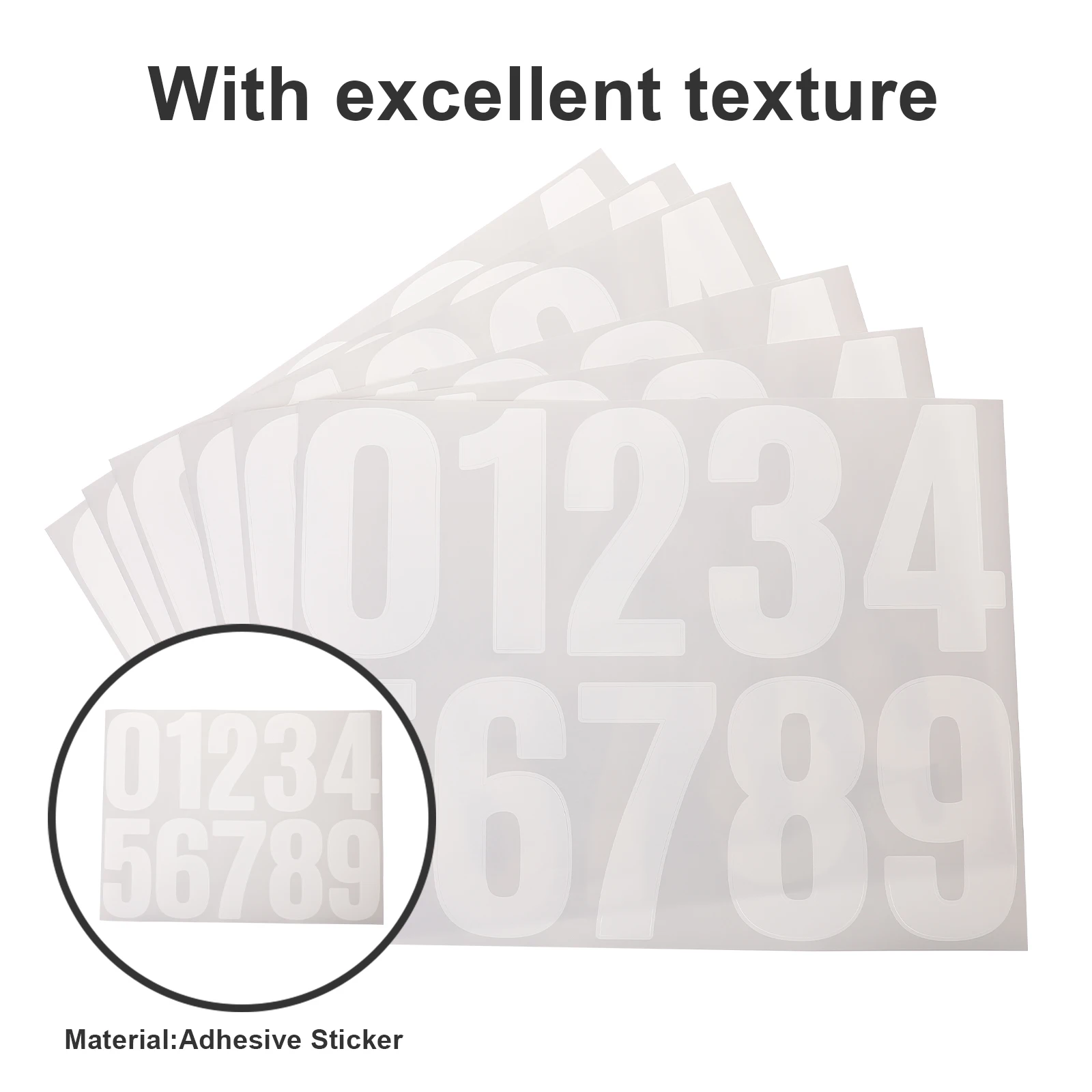 DIY Stickers 6 Sheets DIY Trash Can Numbers Mailbox Sticker Stickers Waterproof Address Cargo Self-Adhesive Digital Sticker
