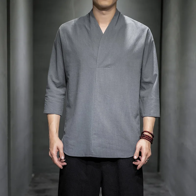 2022 New Mens Shirt ߱  糪  3/4  ָ Ǫ Ǫ Ƽ Ÿ ž ÷  5Xl