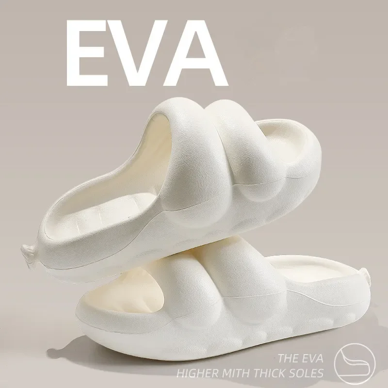New Summer Bathroom Slippers Platform Sandals Women Soft EVA Beach Shoes Men Slides Indoor Mute Household Flip Flops