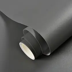 Sleek White Wood Grain Self - Adhesive Waterproof Vinyl Wallpaper - 60cmx200cm (Matte dark grey)
