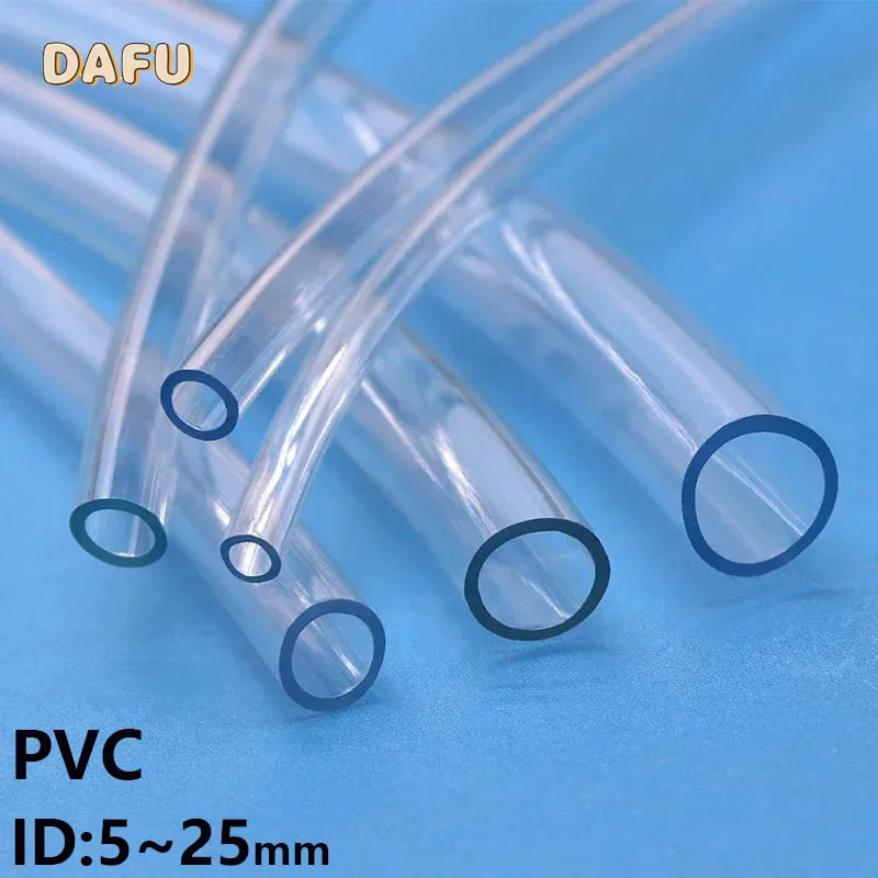 

PVC Plastic Tube Inner Diameter 5 6 8 9 10 12 13 14 16 18 19 20 25mm High Quality Transparent Watering Hose Garden Flexible Pipe
