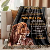 Lion Blanket Birthday Gift From Father To Daughter Adult Daughter Lion Blanket To My Daughter Lion Blanket 2