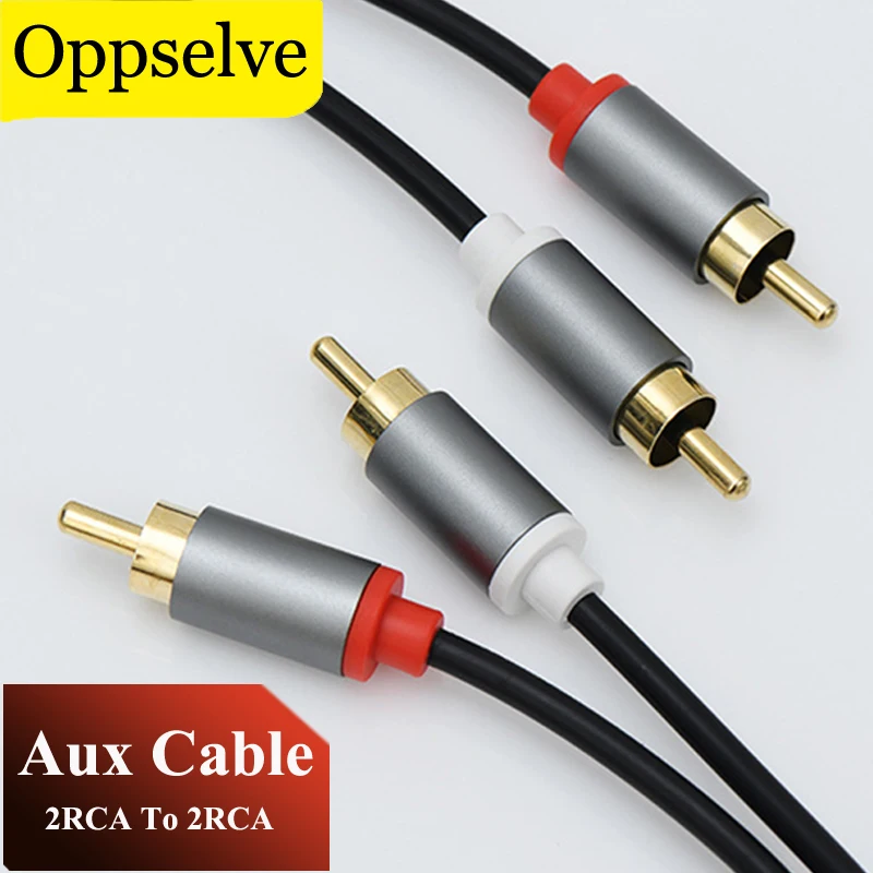 

HIFI Stereo RCA Audio Cable Male To Male 2RCA To 2RCA Speaker Aux Cable Gold Plated Anti-friction Connect Cord For CD Amplifier