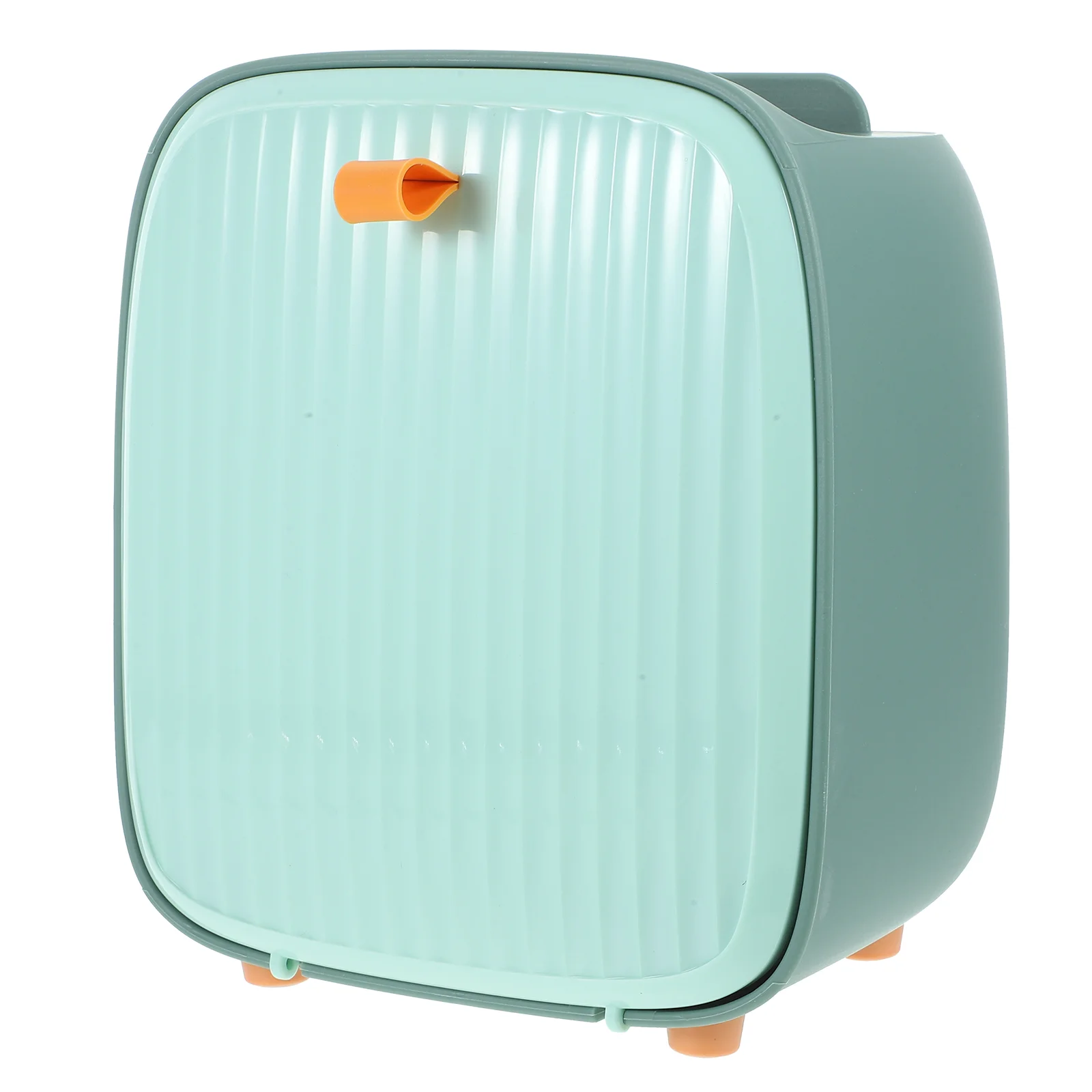 

Desktop Trash Storage Basket Trash Can Waste Paper Basket with Lid for Home