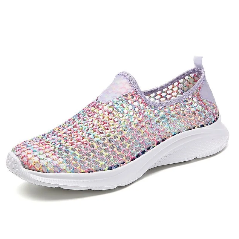 

2023 Spring Summer Sports Running Shoes Women's Mesh Breathable Casual Shoes Soft Bottom Lightweight Outdoor Shoes for Woman