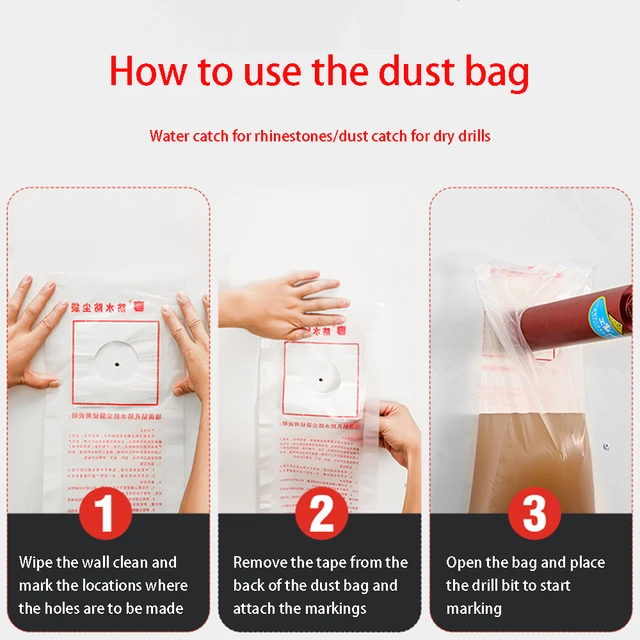 Drill Bag 5PCS Drill Dust Bowl, Drill Dust Collector Hole Saw Dust