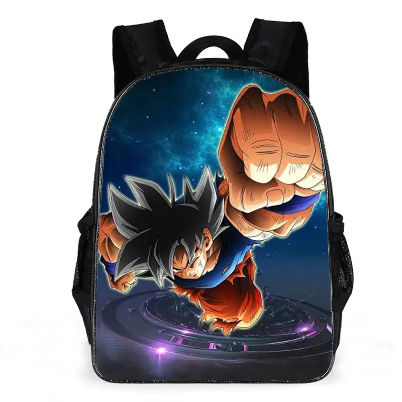 Blue Backpack for Children 4 to 6 years old - Parody Dragon Ball Z - DBZ -  Son Goku evolutionary theory (High quality children's schoolbag - printed  in France)