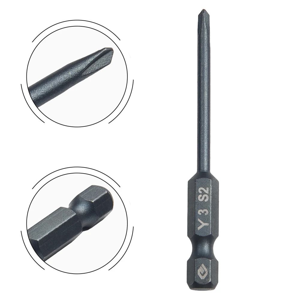 

Hand Tool 65mm 1/4in Hex Shank Tri-wing Electric Screwdriver Bit Magnetic Rustproof Y3 Y4 Y5 Y6 Nutdrivers For Air Batch Drill