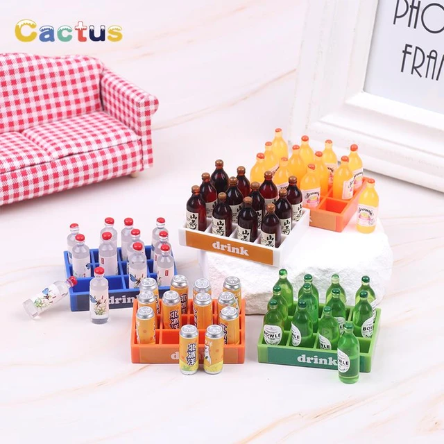 Miniature Water Bottles, Mini Water Bottles, Dollhouse Accessories