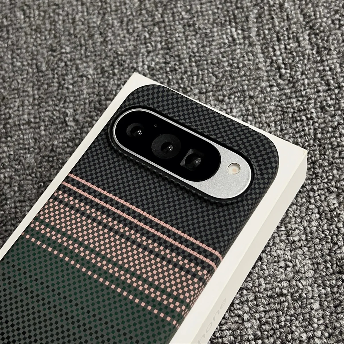 Slim Frameless Carbon Fiber Pattern Phone Case with Magsafe Compatibility and Shockproof Design