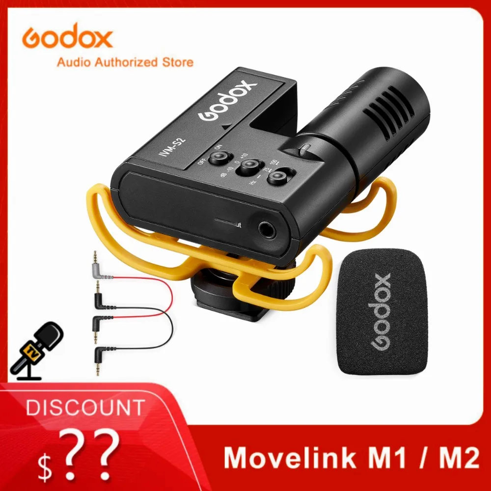 

Godox Ivm-S2 Gun-Type Microphone Mobile Phone Micro Slr Camera Live Recording Interview Condenser Microphone