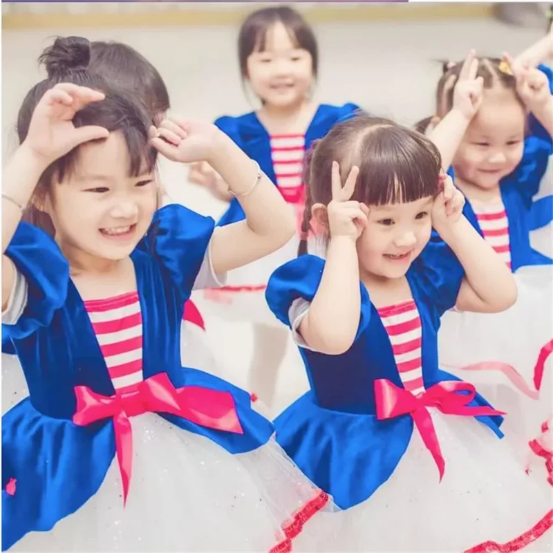 어린이 클래식 전문 발레 투투 레드 스완 호수 팬케이크 투투 발레리나 파티 댄스 의상, 소녀 발레 원피스, 블루 컬러