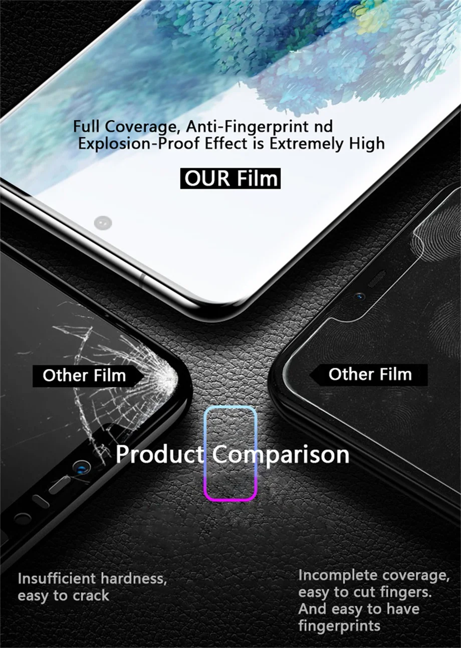 Tempered Glass For Samsung Galaxy S21 S22 S23 Plus Ultra FE Screen Protector