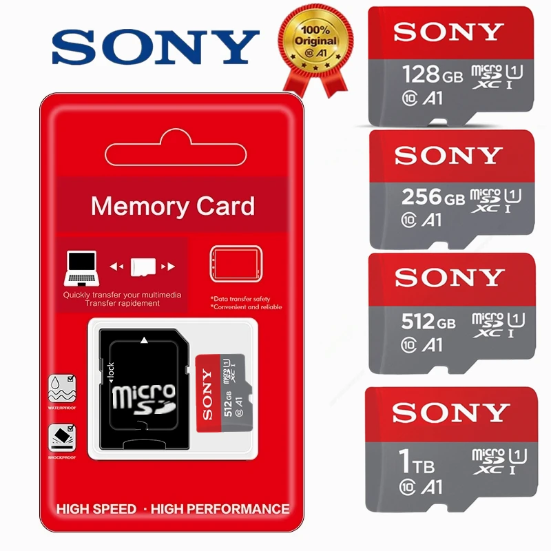 Originele Sony Micro kaart Klasse 10 Tf Card 32Gb 64Gb 128Gb 256Gb 512 1Tb tot 30 Mb/s Voor Telefoon Tablet Flash Card| | - AliExpress