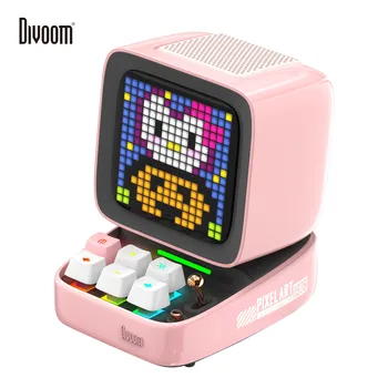 Divoom Ditoo-Pro Retro Pixel Art Bluetooth Portable Speaker Alarm Clock DIY LED Display Board, Cute Gift Home Light Decoration 1