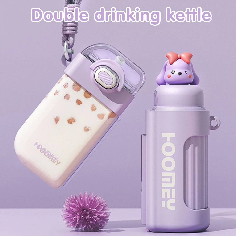 Buy Wholesale China Hot Sale Double Drink Cup Children's Cute Straw Cup Kids  Plastic Drink Water Bottle & Kids Water Bottle at USD 2.5