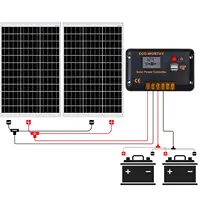 Kit de panneaux solaires monocristallins ECO-WORTHY 240 W comprenant un panneau solaire 12 V + un contrôleur de charge solaire 30 A + un câble solaire de 5 m 6
