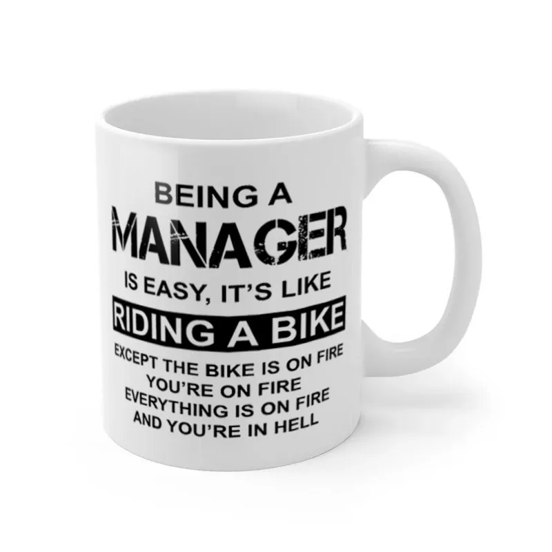 Tazza Regalo Manager Tazza Divertente Sarcastica 'Being A Manager Is Easy' - Regalo Per Capo, Manager, Colleghi, In Elegante Scatola Regalo Tazza Scritta Sarcastica