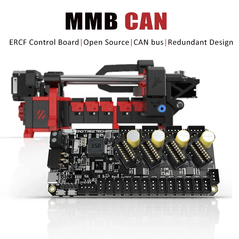 

BIGTREETECH ERCF Control Board MMB CAN V1.0 Enraged Rabbit Carrot Feeder CAN BUS Open Source for Klipper Voron 3D Printer Parts