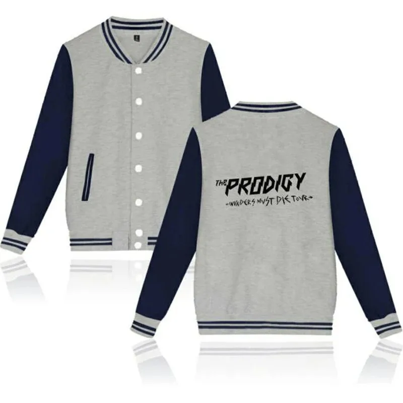 Latest fashion prodigy print button pocket baseball jacket men women hoodie casual coats long sleeve hoodies jackets