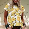 New Arrivals Pokémon Womens T-Shirts Tops Pokemon 3d Print T Shirt Trendy Summer Casual Short Sleeve Pikachu Cute Clothing Tees 4