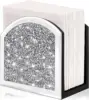 Mirror Napkin Holder,Crystal Crushed Diamond Vertical Holder,Cute Glass Mirror Napkin Holder for Counter or Table 3