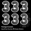 6pcs 3 Shaker