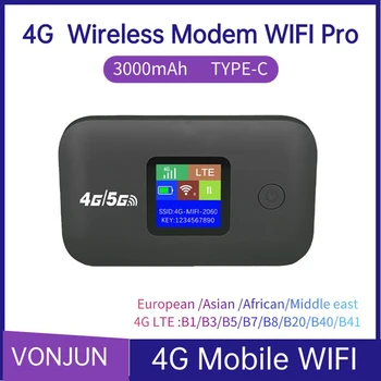 4G Mobile WIFI Router 150Mbps 4G LTE Wireless Router 3000mA Portable Pocket MiFi Modem Mobile Wifi Hotspot with Sim Card Slot 1