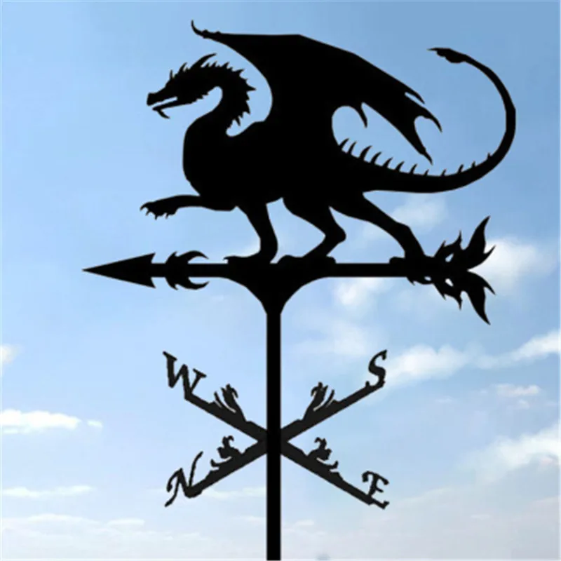 Stainless Steel Rooster Weathervane Yard Garden Barn Ornament Collies Shed Kit Weather Vanes Roofs