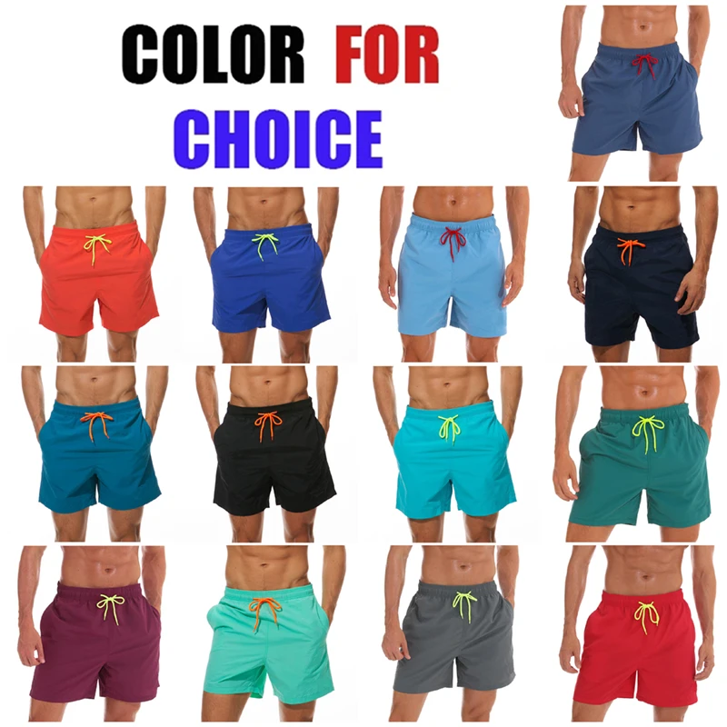 ESCATCH  Hot Sale Swimming Shorts Men Surf Board Summer Sport Beach Shorts De Bain Homme Swimwear Pants Quick Dry Solid Swimsuit 5