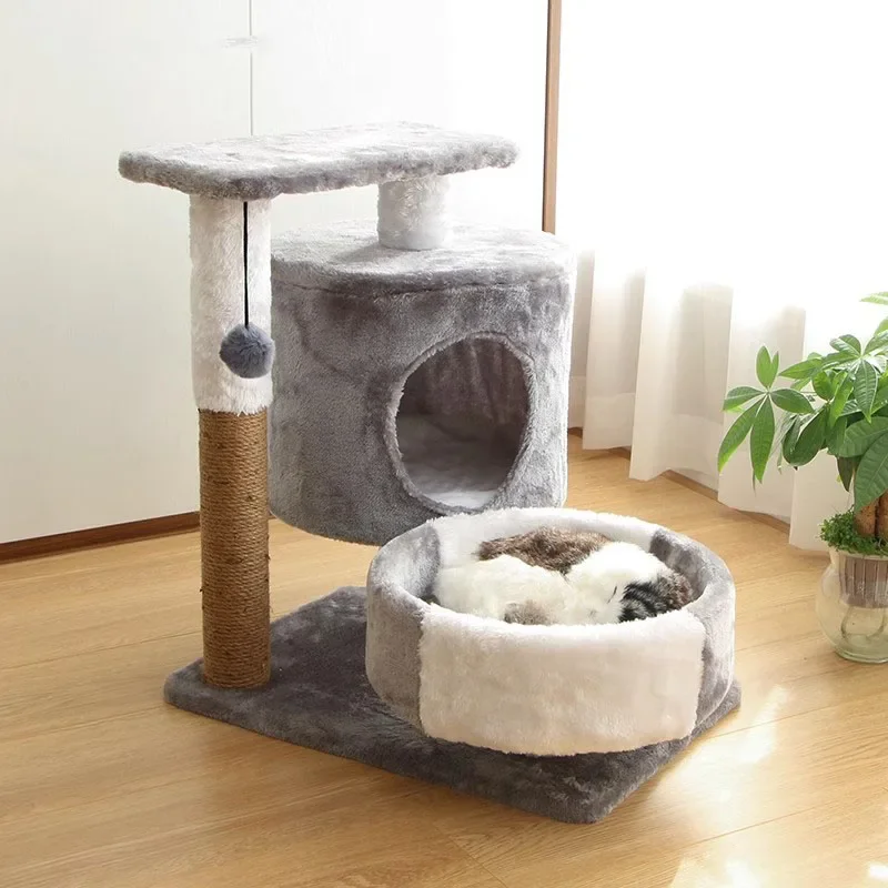 

House Shelf Sofa Cat Accessories Villa Interactive Condo Castle Toy Tower Cat Tree Scratcher Arbol Para Gatos Pet Products