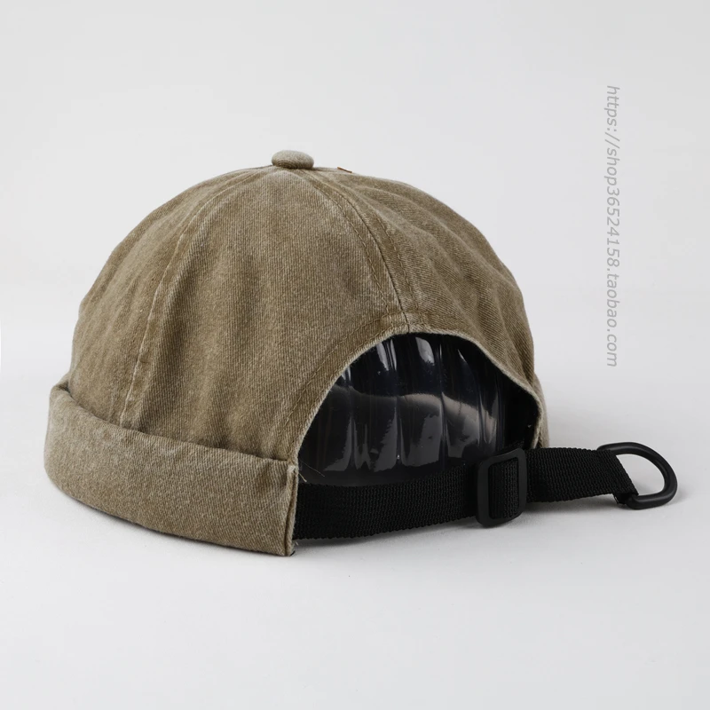 

Hat Men and Women Street Hip Hop Washed Denim Chinese Landlord Hat Korean Style Simple Street Light Board Yuppie Hat Skullcap
