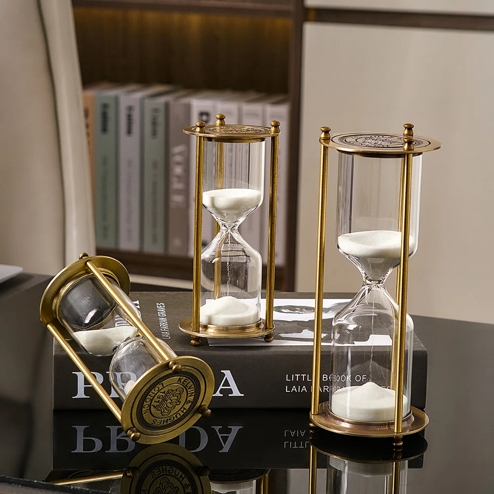 

Nordic decoration home living room Desk Accessories Retro Hourglass Ornament TimerRoom Decor Sand clock Art Table Decoration